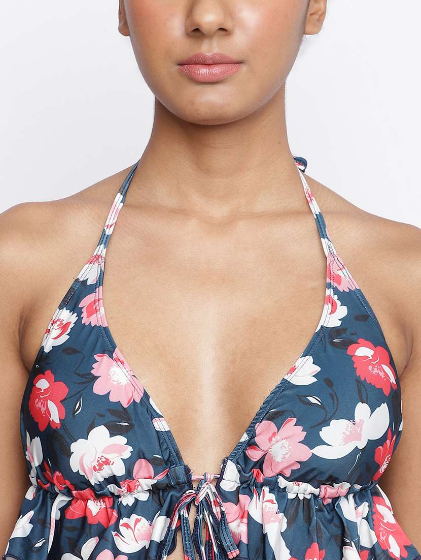 women grey floral print tankini set - 22298382 -  Standard Image - 4