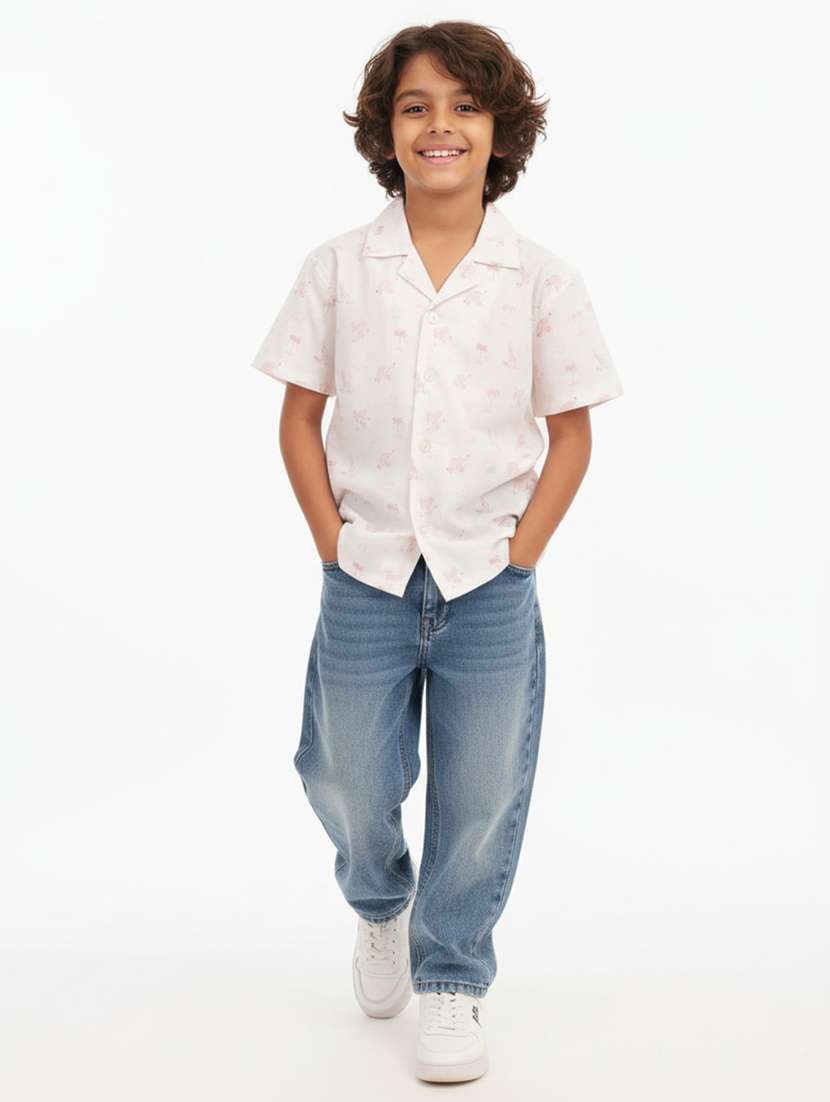 boys printed collared short sleeve shirt - 22298400 -  Standard Image - 4