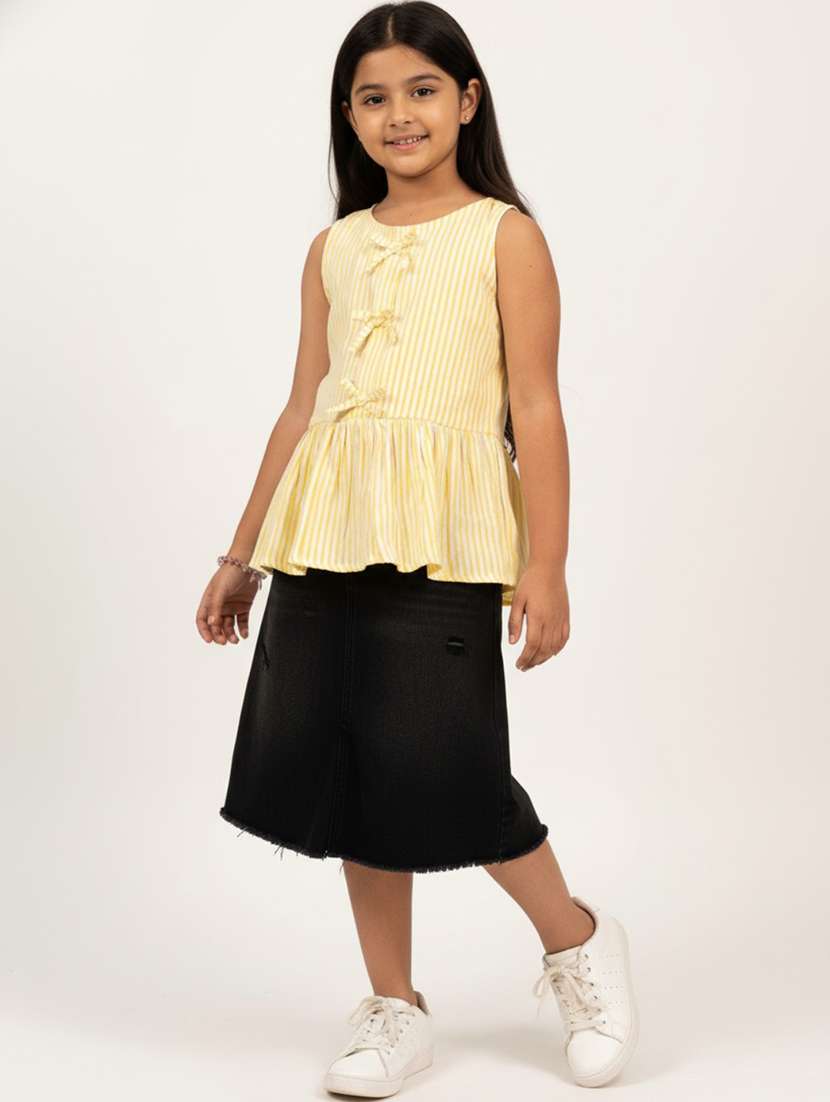 girls striped sleeveless peplum top - 22298416 -  Standard Image - 4