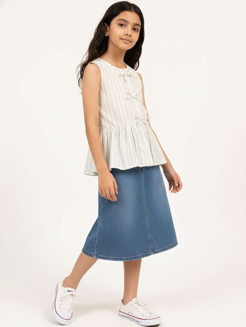 girls striped sleeveless peplum op - 22298417 -  Standard Image - 4