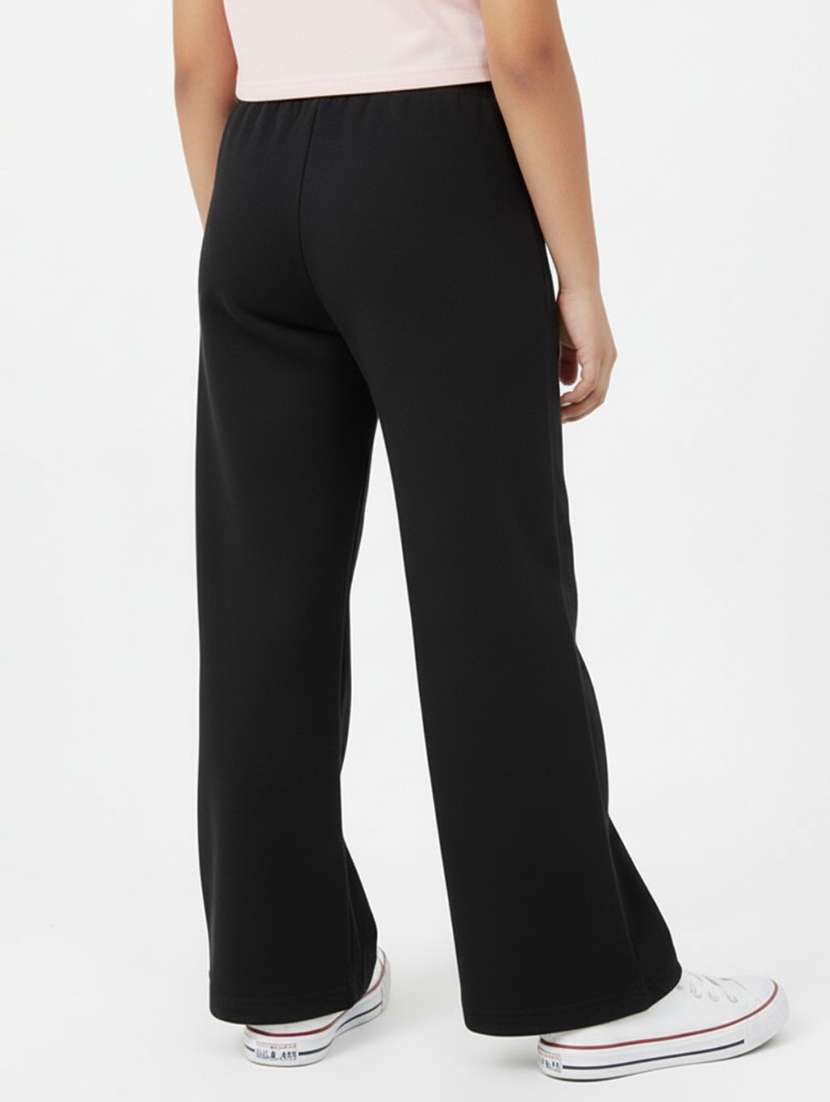 girls solid mid rise track pant - 22298426 -  Standard Image - 1