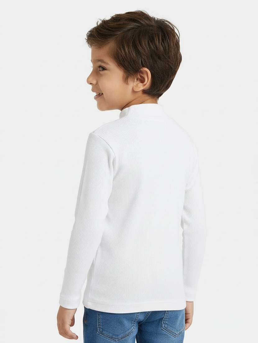 boys solid mock neck long sleeve t-shirt - 22298449 -  Standard Image - 1