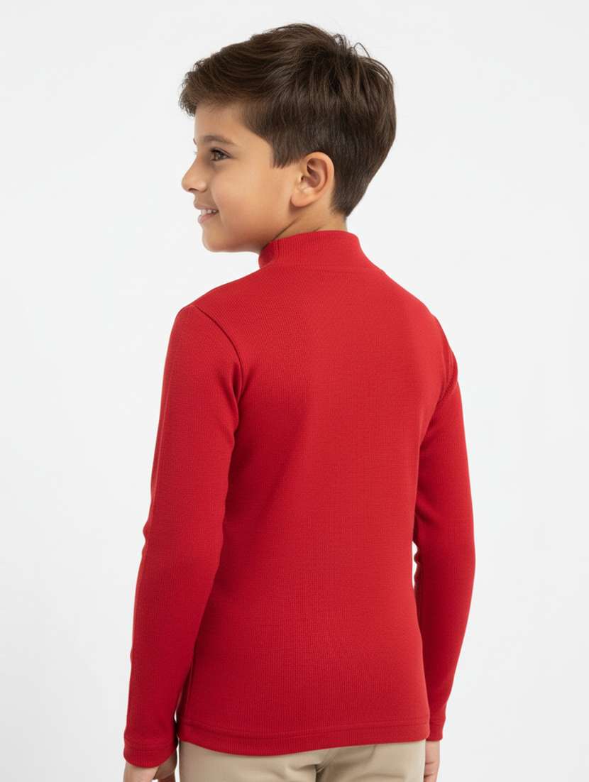 boys solid mock neck long sleeve t-shirt - 22298451 -  Standard Image - 1
