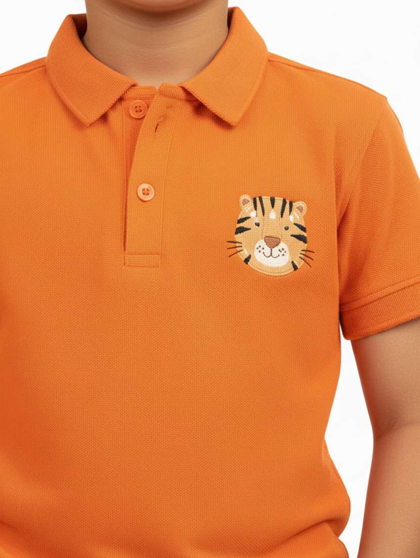 boys solid short sleeve polo t-shirt - 22298460 -  Standard Image - 1