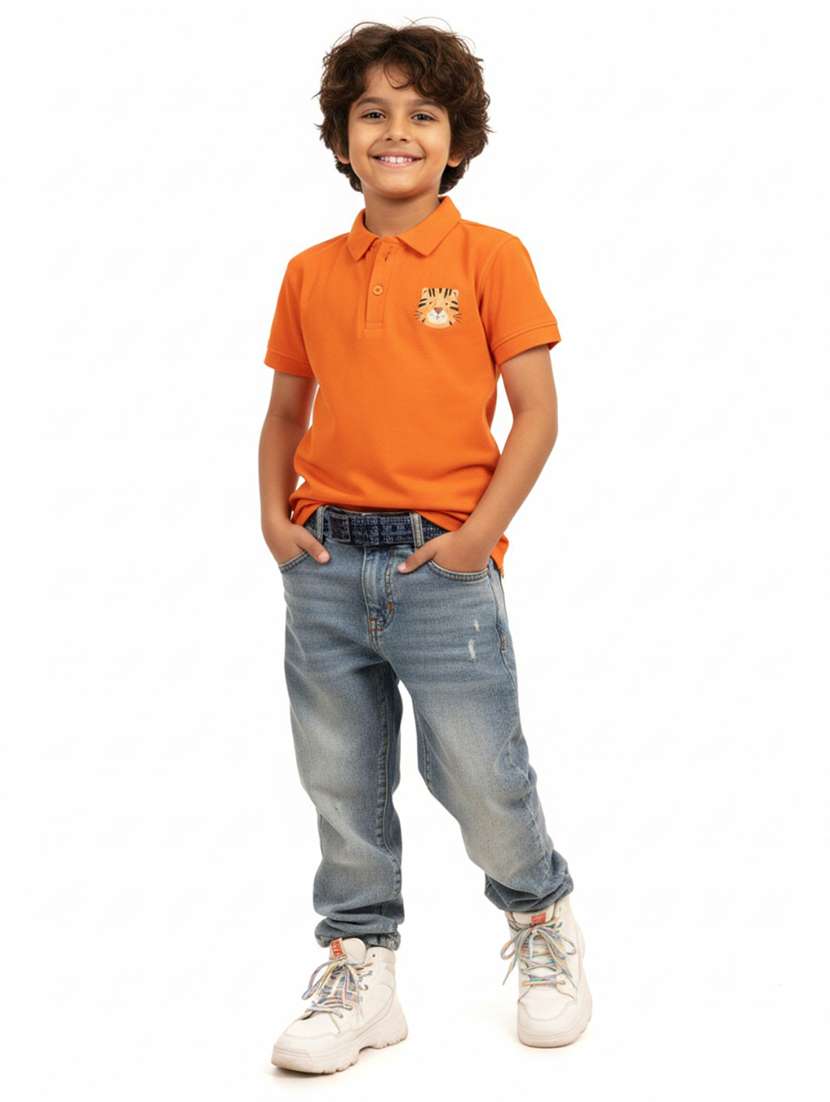 boys solid short sleeve polo t-shirt - 22298460 -  Standard Image - 4