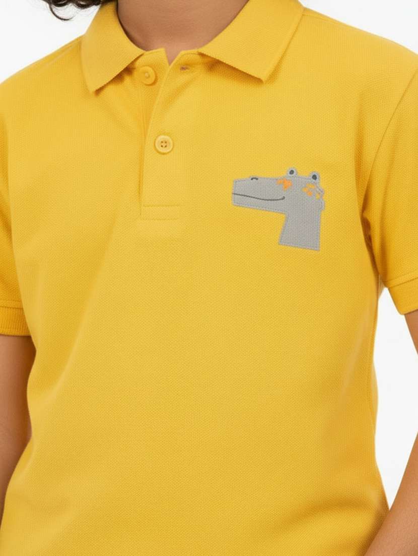 boys solid short sleeve polo t-shirt - 22298461 -  Standard Image - 1