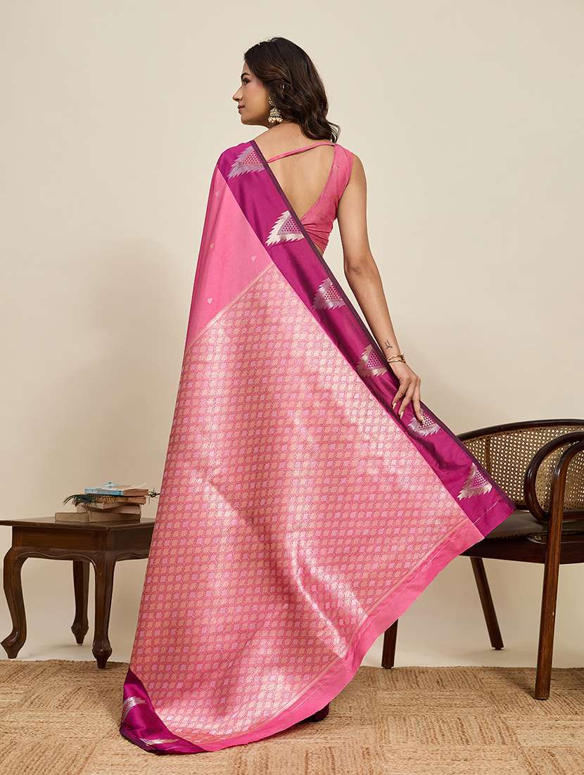 women self design banarasi saree with blouse - 22298668 -  Standard Image - 4
