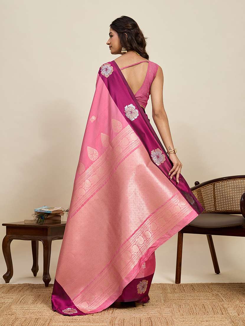 women self design banarasi saree with blouse - 22298674 -  Standard Image - 4