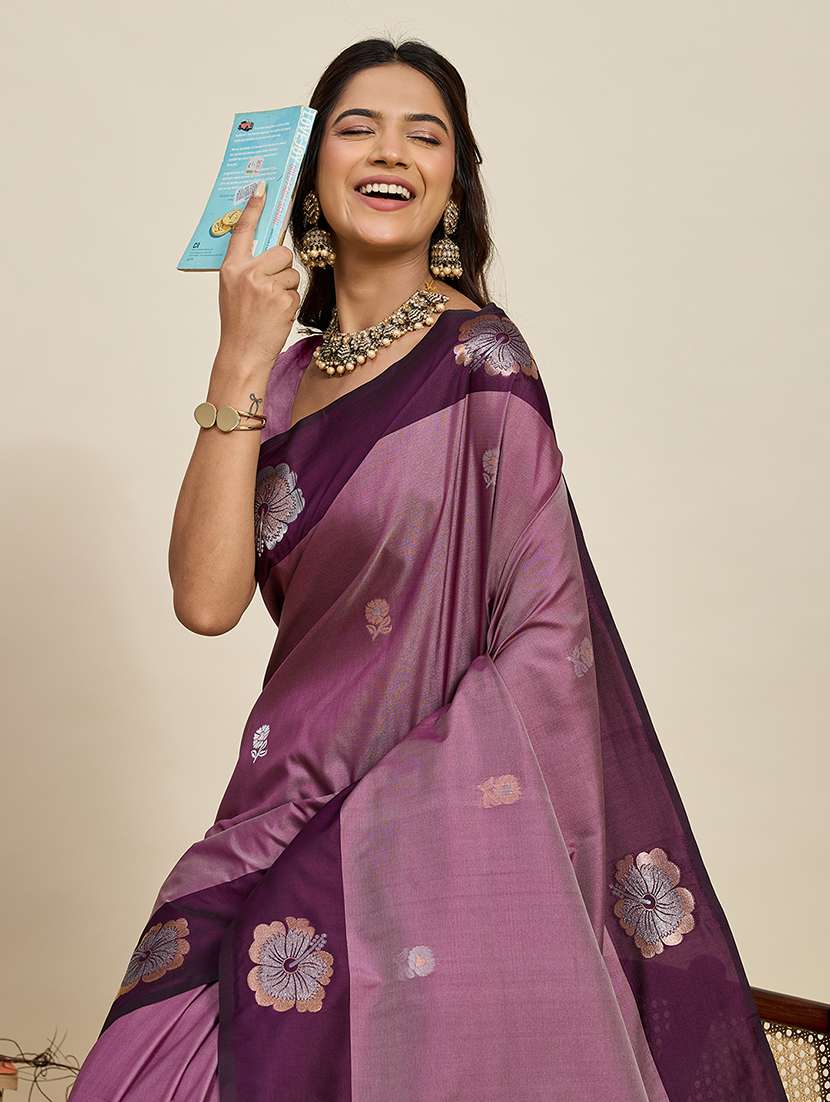 women self design banarasi saree with blouse - 22298676 -  Standard Image - 4