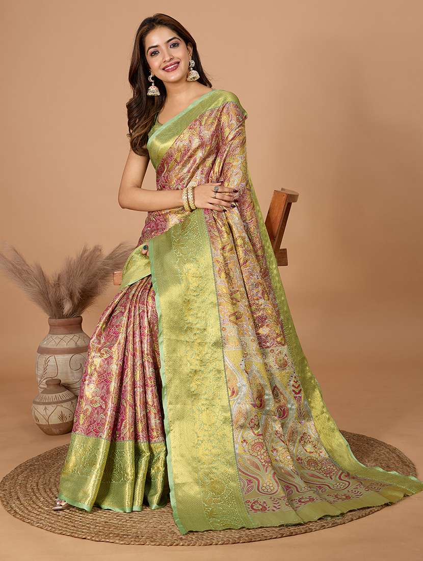 women self design kanjivaram saree with blouse - 22298691 -  Standard Image - 4