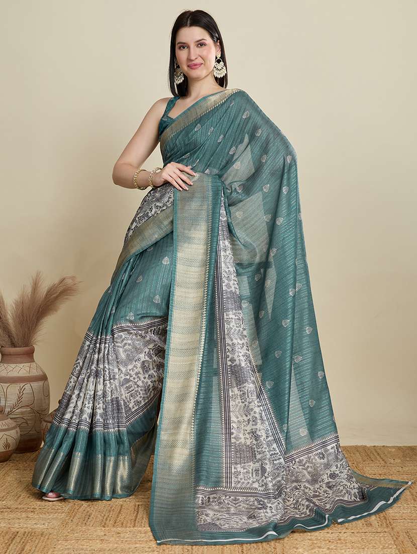 women self design southern silk saree with blouse - 22298696 -  Standard Image - 1