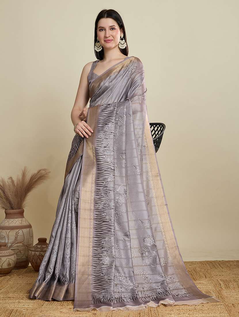 women self design southern silk saree with blouse - 22298697 -  Standard Image - 4