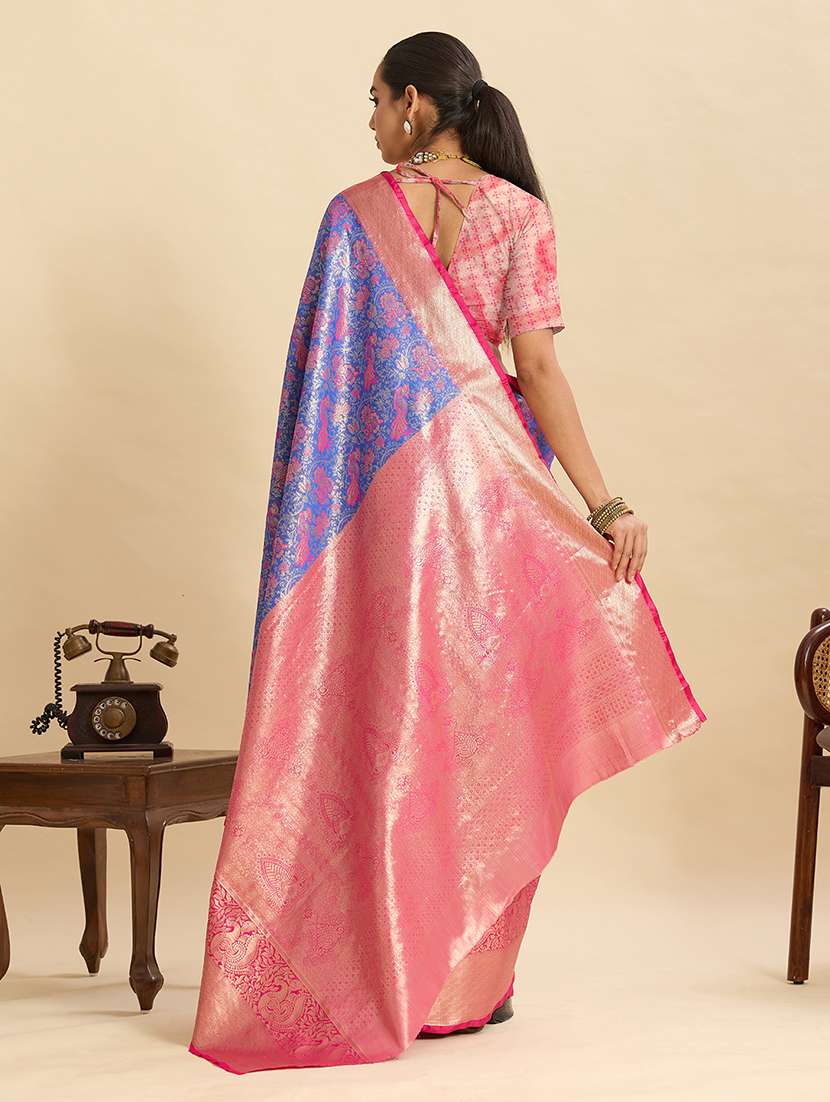 women self design kanjivaram saree with blouse - 22298718 -  Standard Image - 1