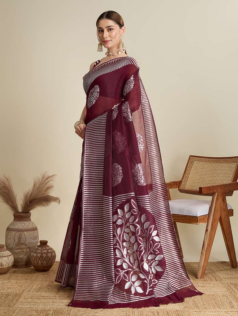 women self design bordered saree with blouse - 22298723 -  Standard Image - 1