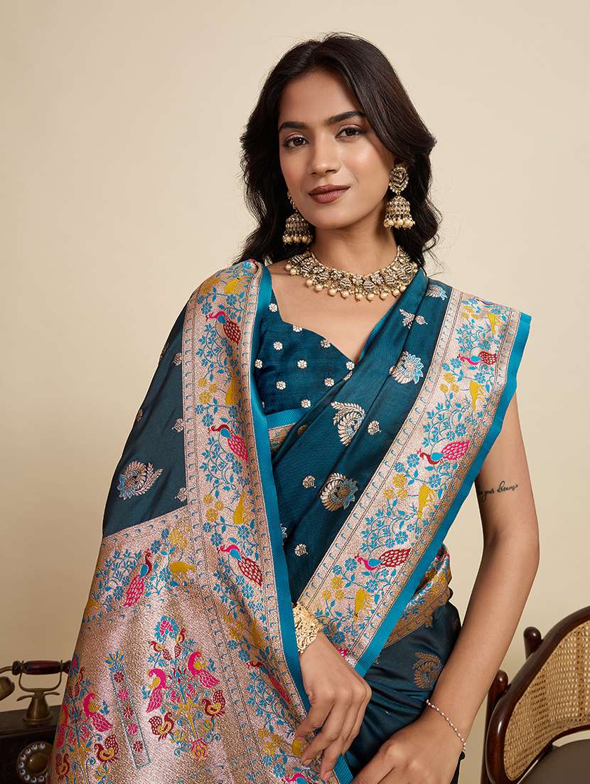 women self design paithani saree with blouse - 22298742 -  Standard Image - 1