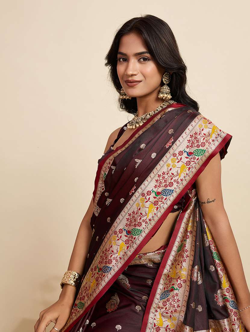 women self design paithani saree with blouse - 22298743 -  Standard Image - 4