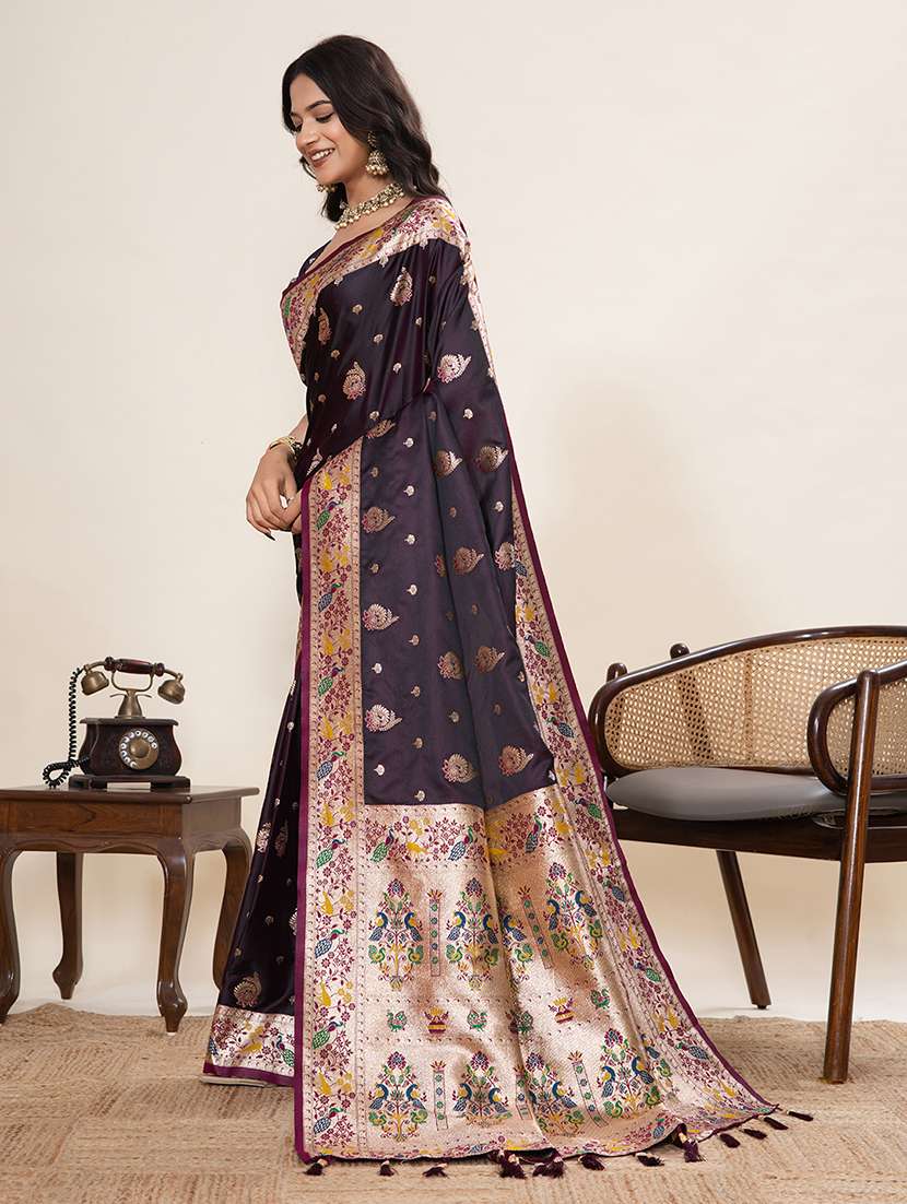 women self design paithani saree with blouse - 22298746 -  Standard Image - 1