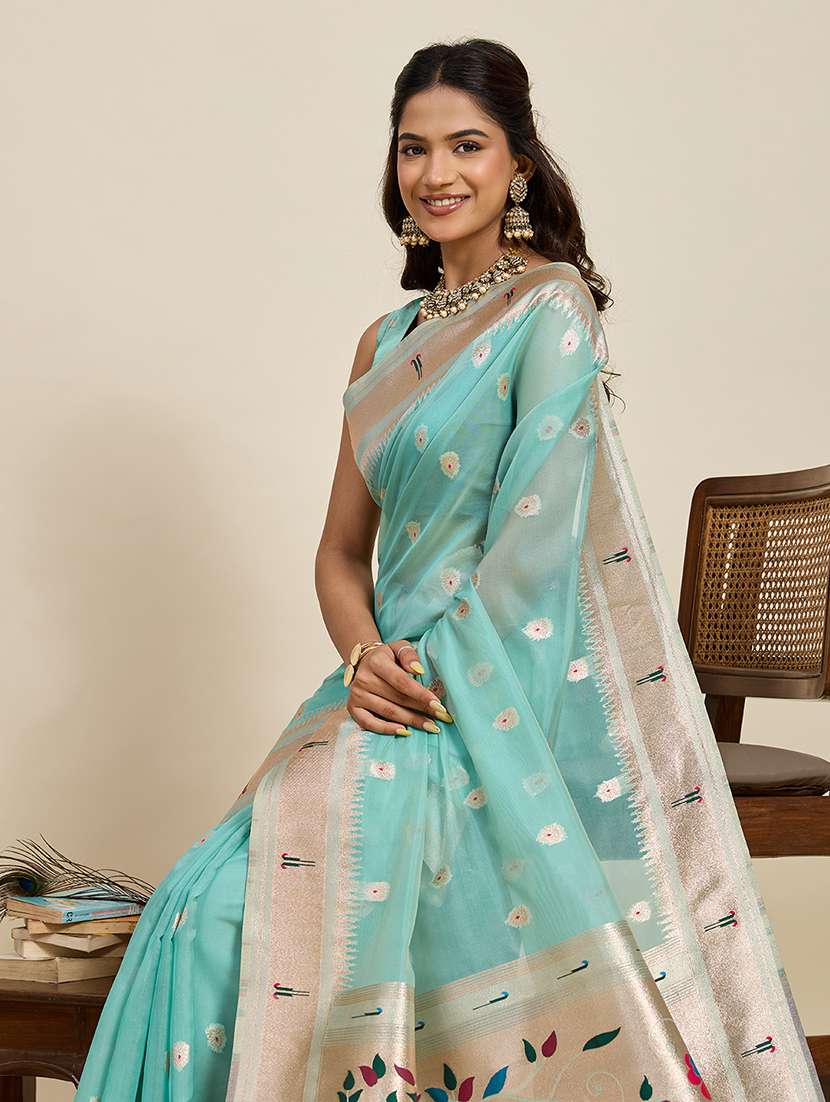 women self design paithani saree with blouse - 22298752 -  Standard Image - 4
