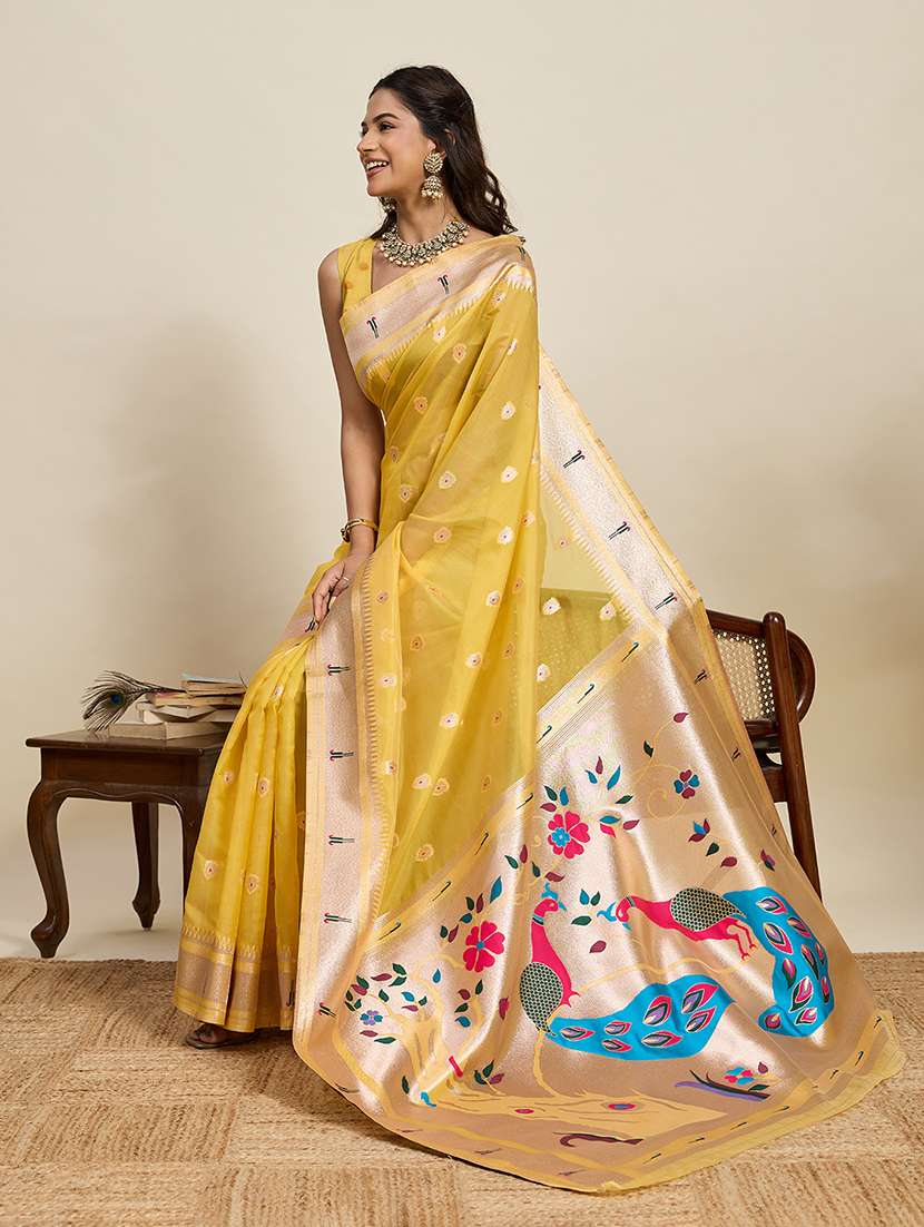 women self design paithani saree with blouse - 22298756 -  Standard Image - 4