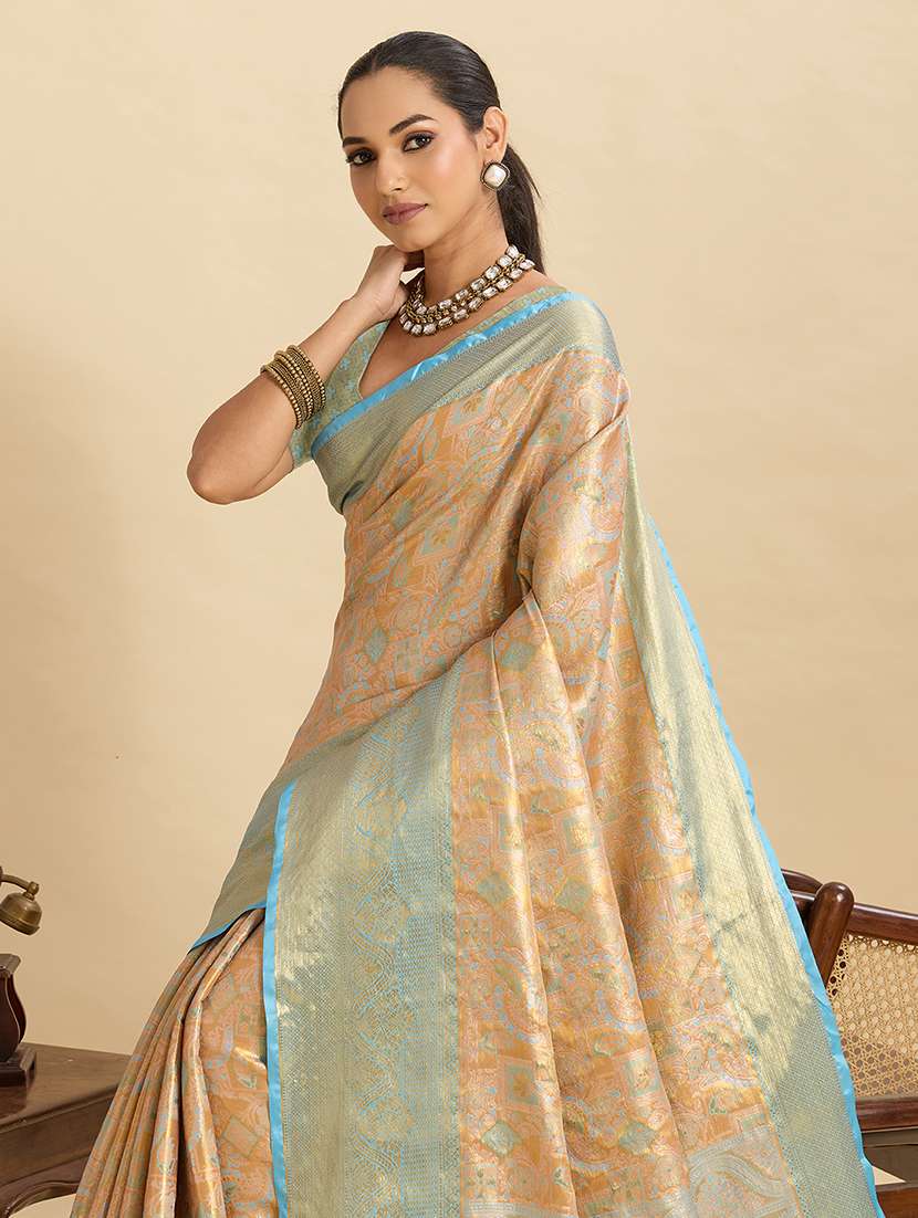 women self design kanjivaram saree with blouse - 22298757 -  Standard Image - 1