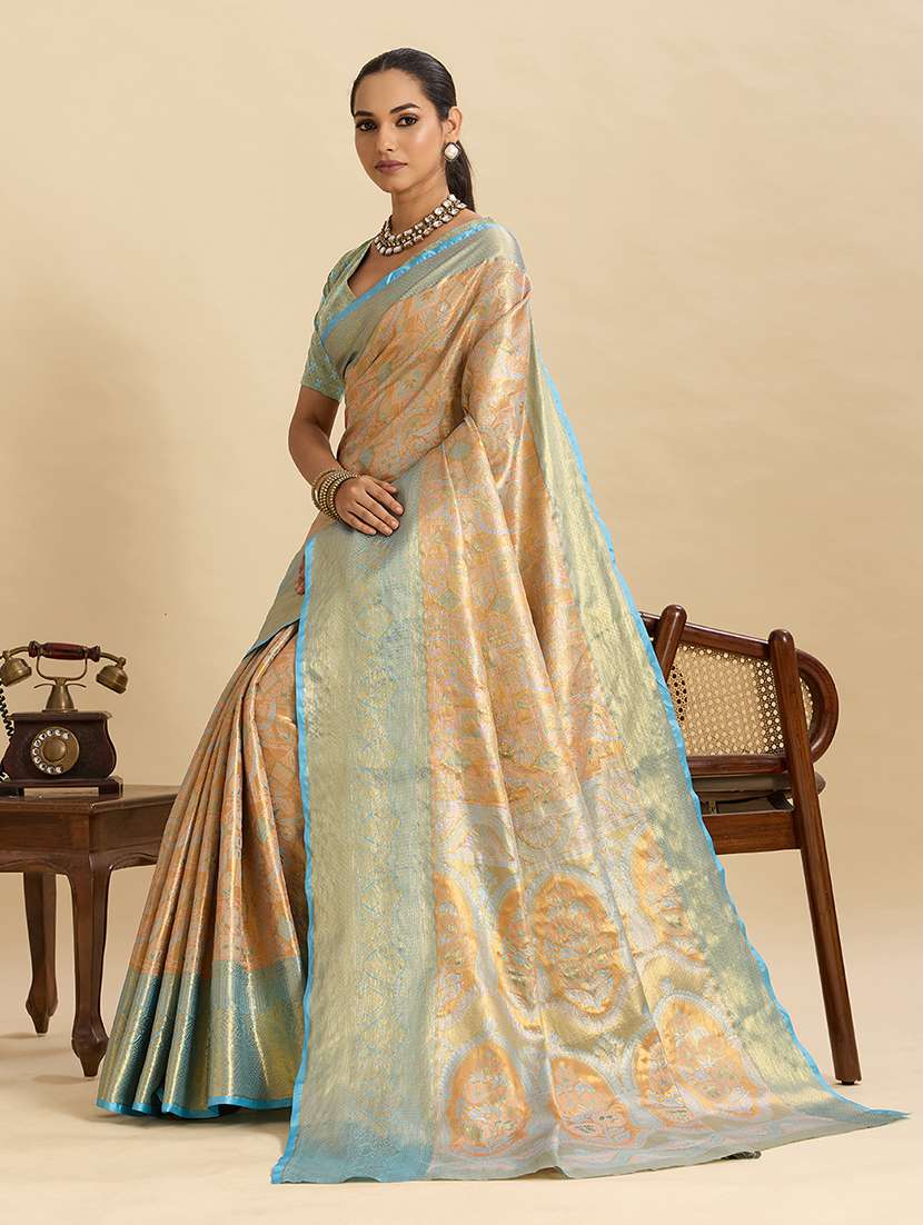 women self design kanjivaram saree with blouse - 22298757 -  Standard Image - 4