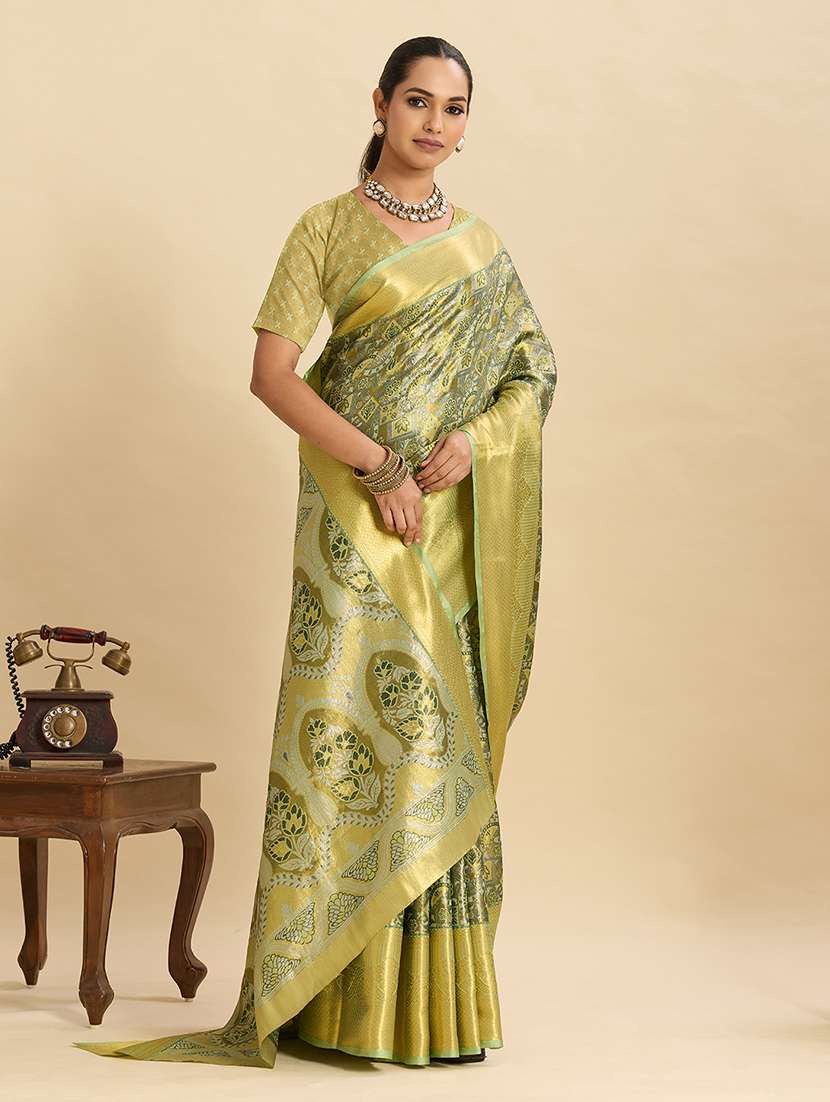 women self design kanjivaram saree with blouse - 22298761 -  Standard Image - 4