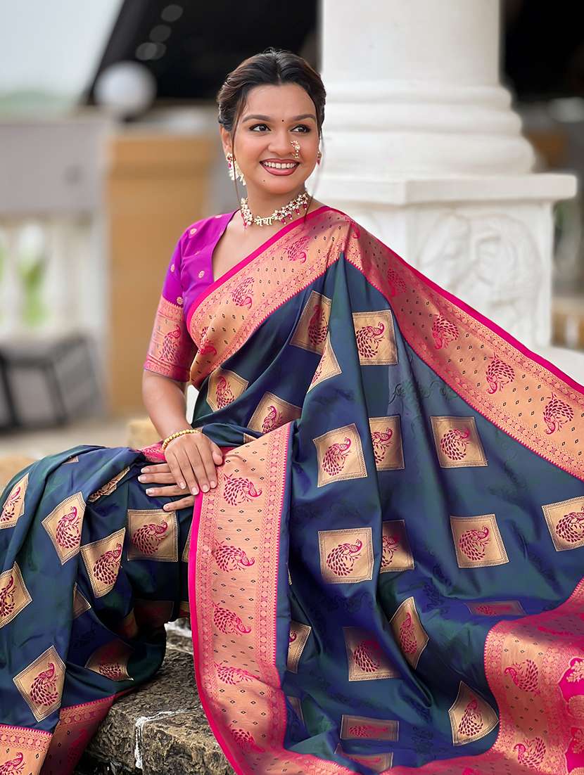 women self design banarasi saree with blouse - 22298784 -  Standard Image - 4