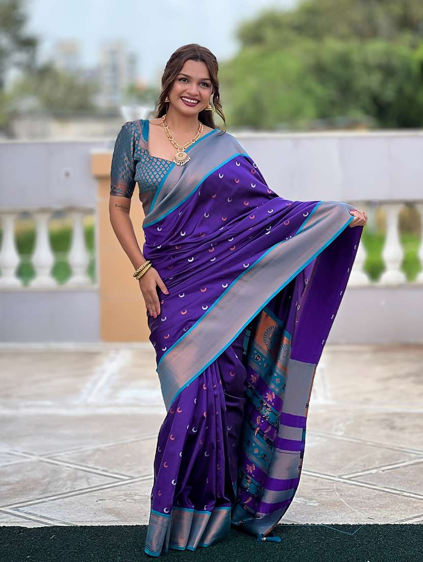 women self design paithani saree with blouse - 22298874 -  Standard Image - 1