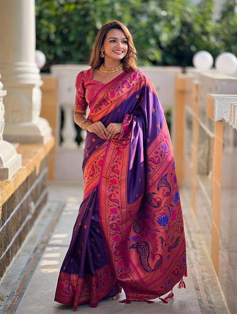 women self design paithani saree with blouse - 22298875 -  Standard Image - 1