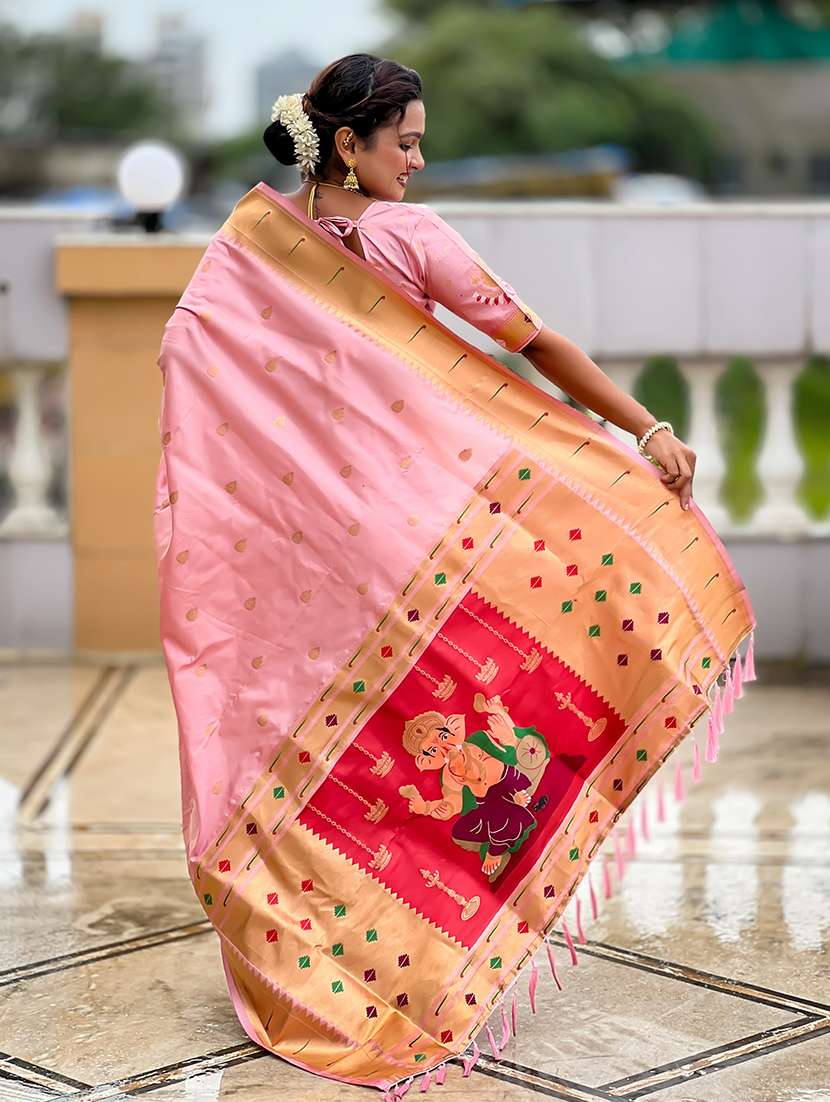 women self design paithani saree with blouse - 22298878 -  Standard Image - 1