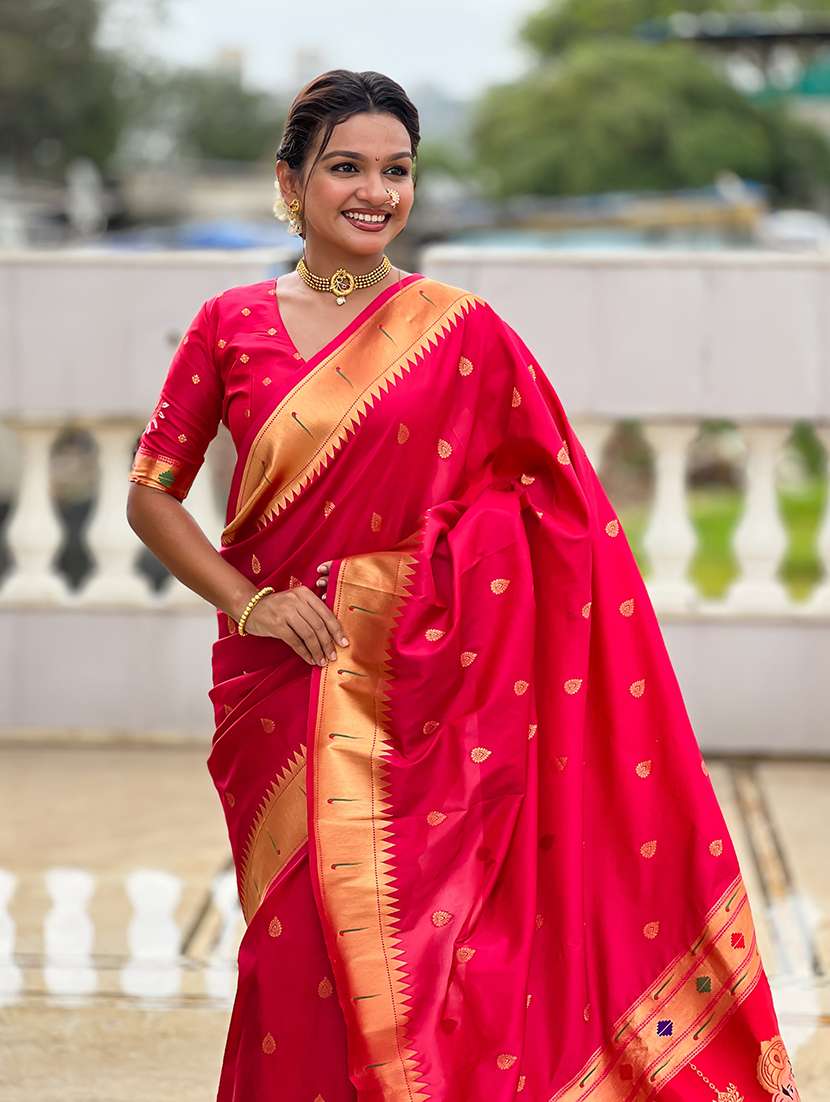 women self design paithani saree with blouse - 22298885 -  Standard Image - 1
