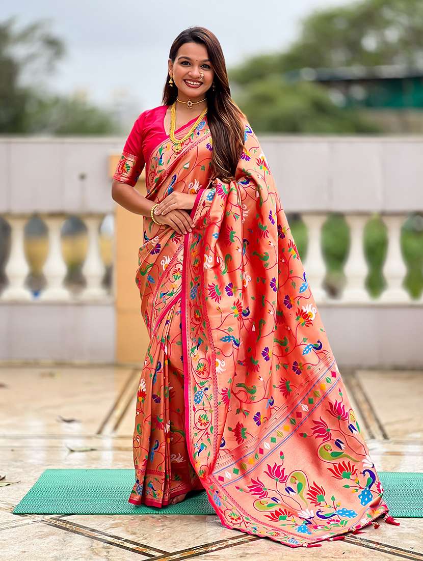 women self design paithani saree with blouse - 22298896 -  Standard Image - 1