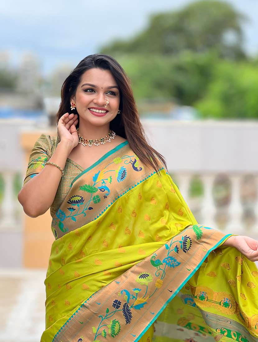 women self design paithani saree with blouse - 22298898 -  Standard Image - 1