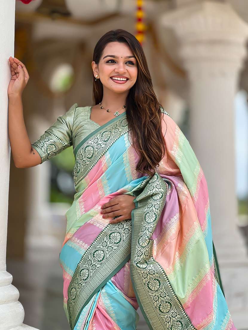 women self design banarasi saree with blouse - 22298899 -  Standard Image - 4