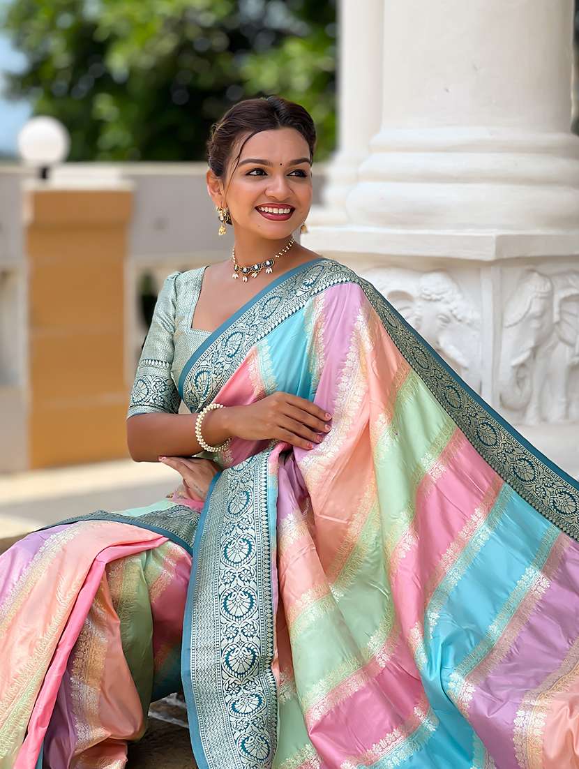 women self design banarasi saree with blouse - 22298901 -  Standard Image - 4