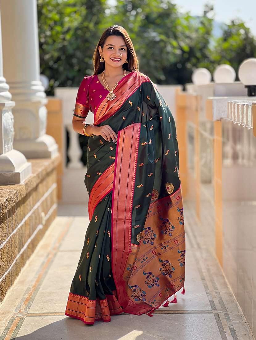 women self design paithani saree with blouse - 22298907 -  Standard Image - 1