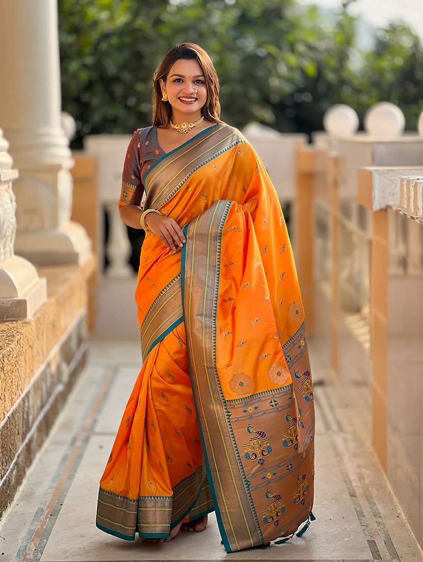 women self design paithani saree with blouse - 22298909 -  Standard Image - 1