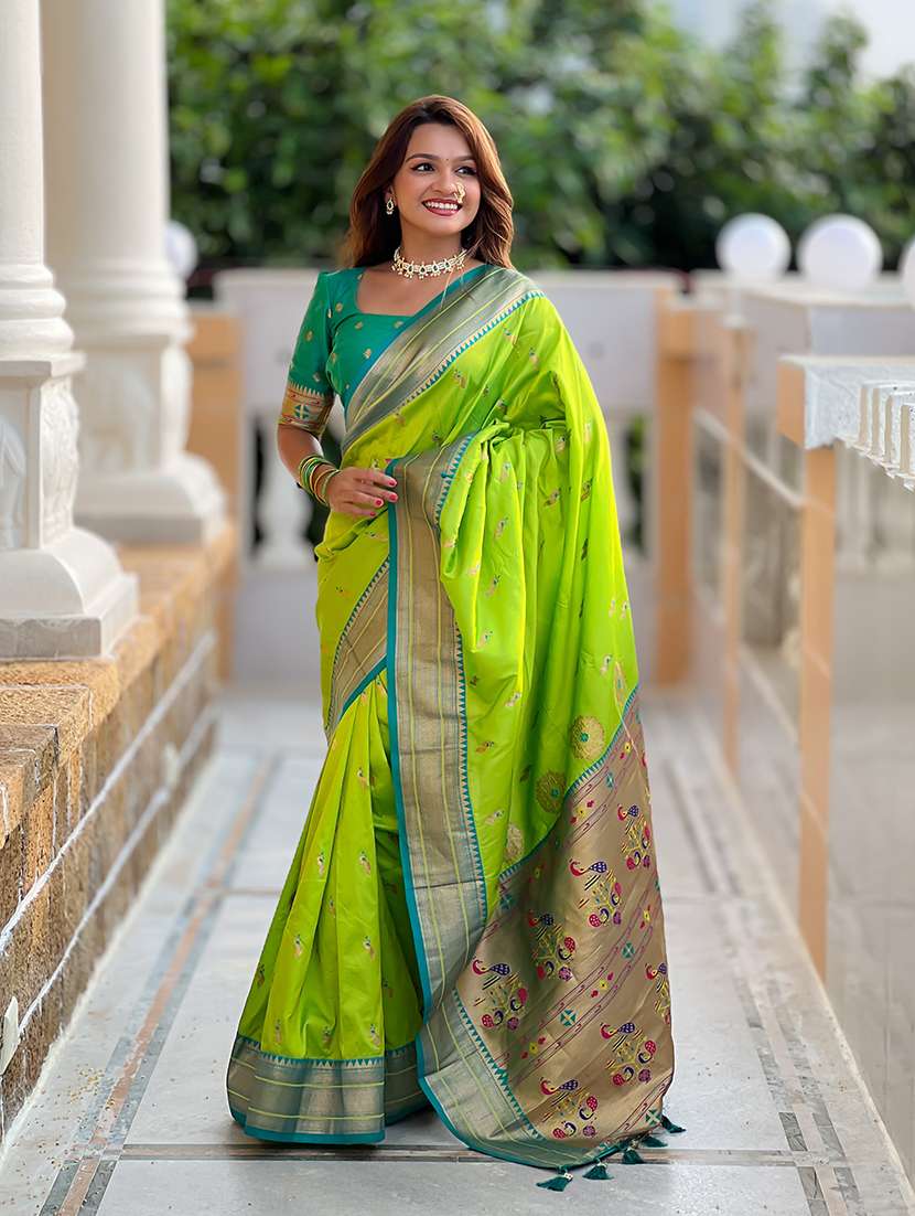 women self design paithani saree with blouse - 22298910 -  Standard Image - 1