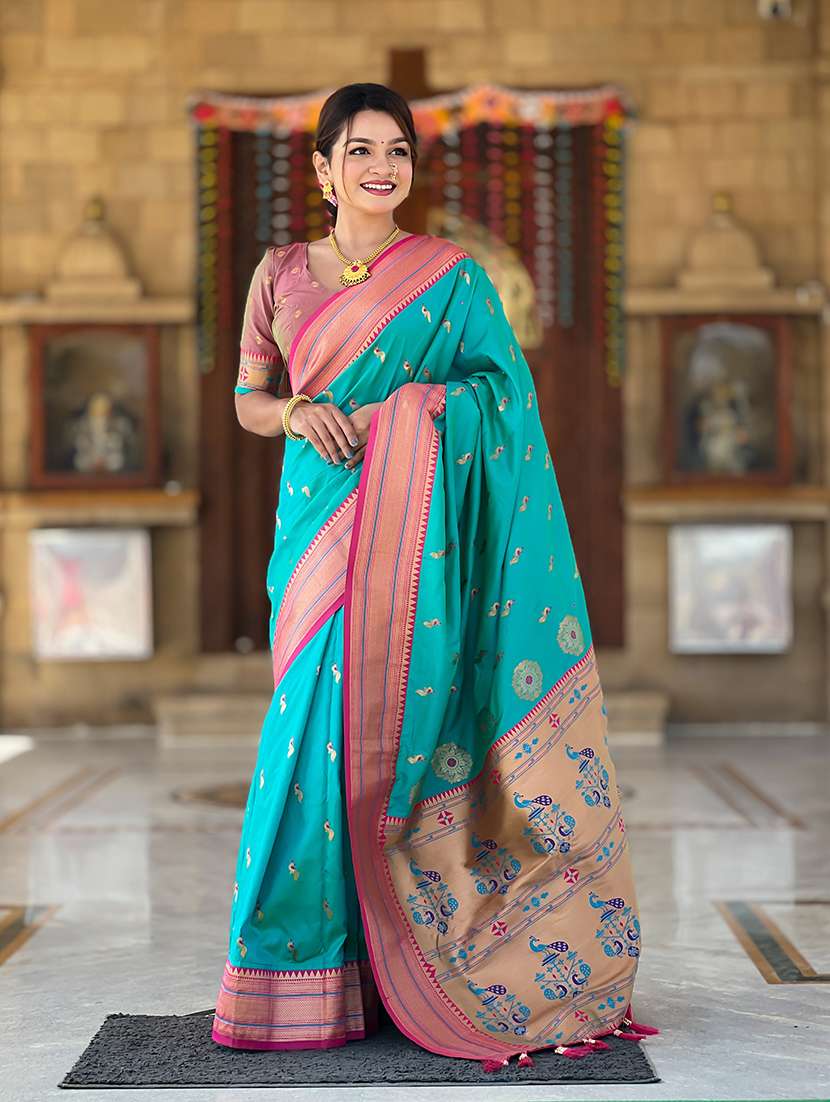 women self design paithani saree with blouse - 22298912 -  Standard Image - 1