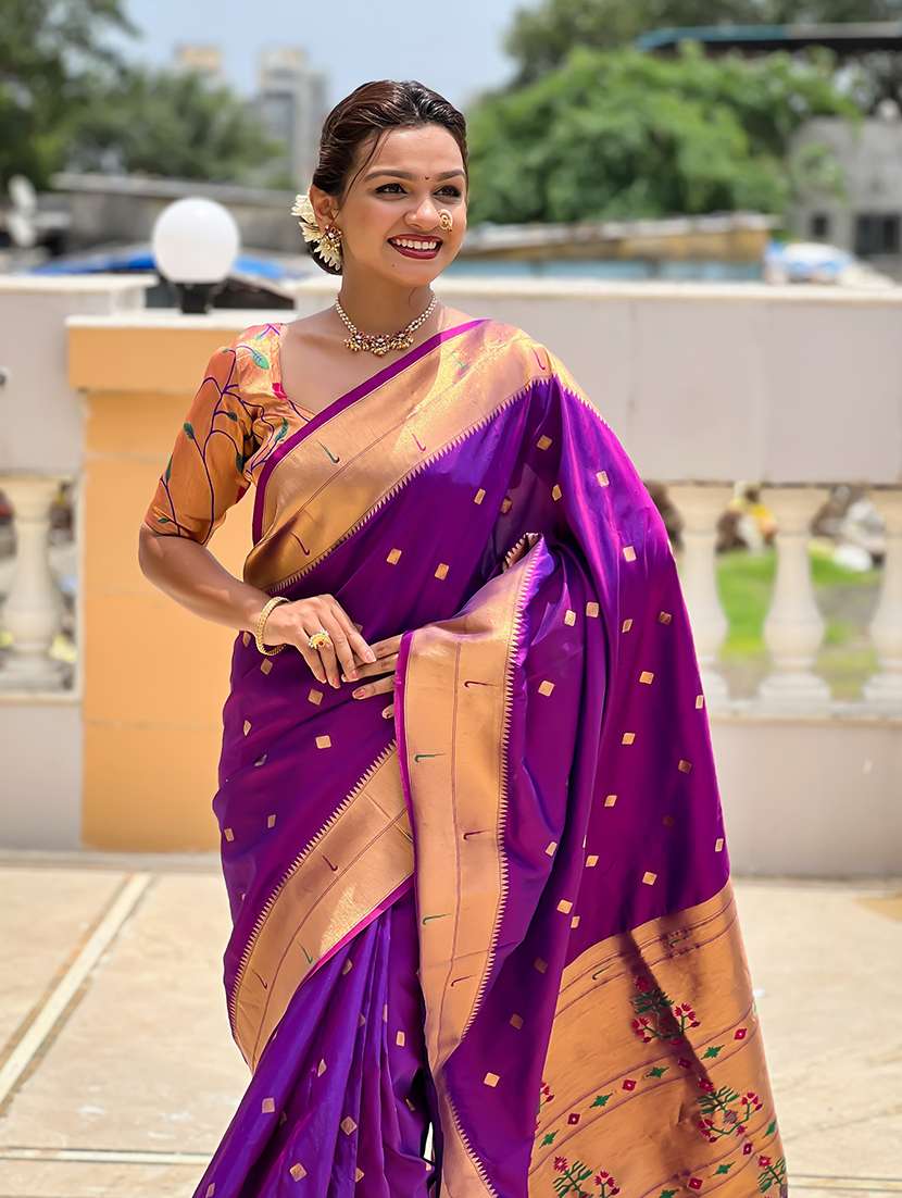 women self design paithani saree with blouse - 22298917 -  Standard Image - 1