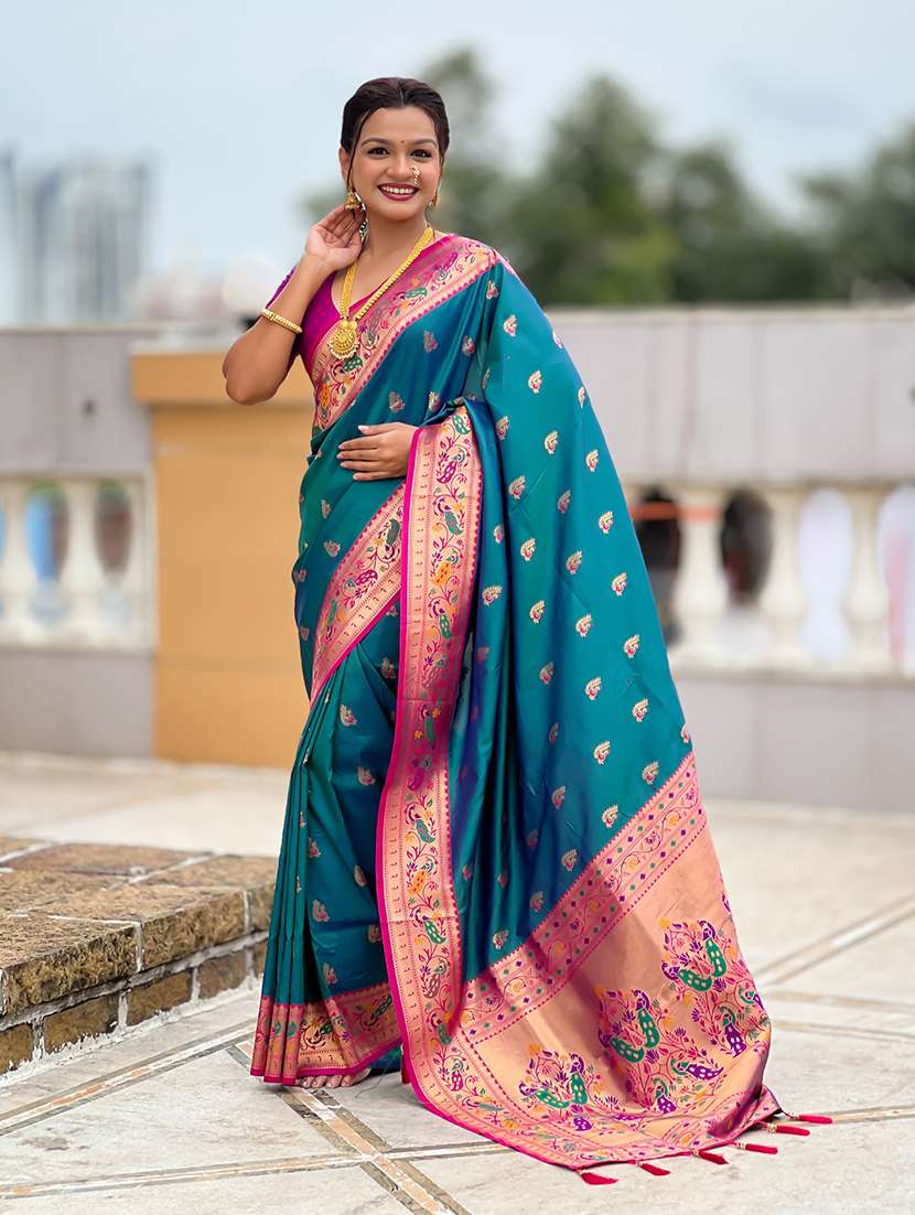 women self design paithani saree with blouse - 22298924 -  Standard Image - 1