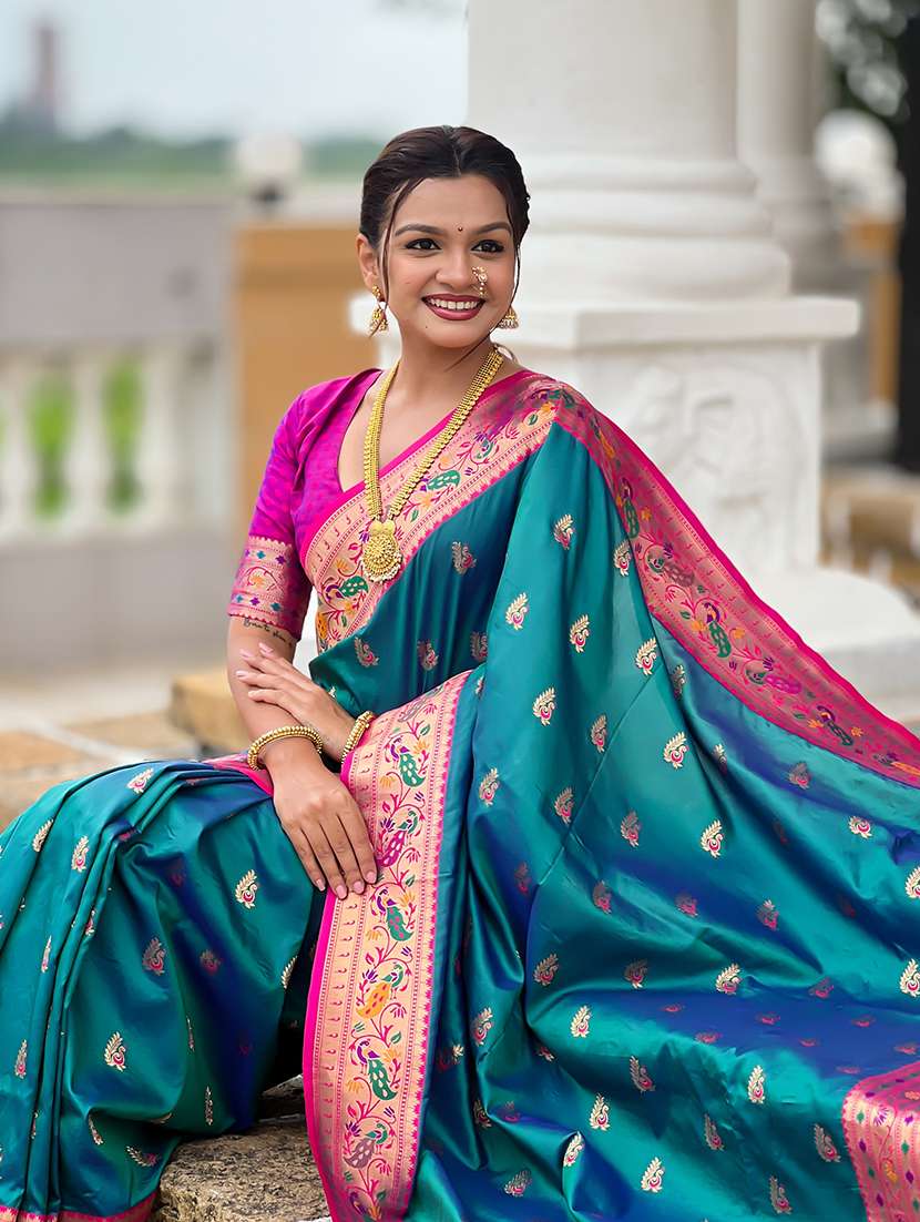 women self design paithani saree with blouse - 22298924 -  Standard Image - 4