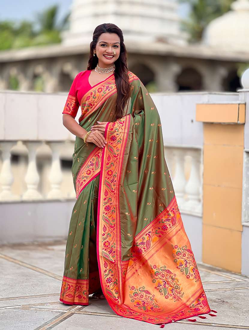 women self design paithani saree with blouse - 22298933 -  Standard Image - 1