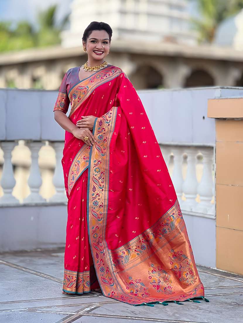 women self design paithani saree with blouse - 22298937 -  Standard Image - 1