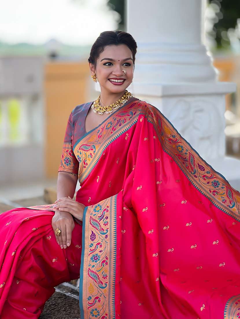 women self design paithani saree with blouse - 22298937 -  Standard Image - 4