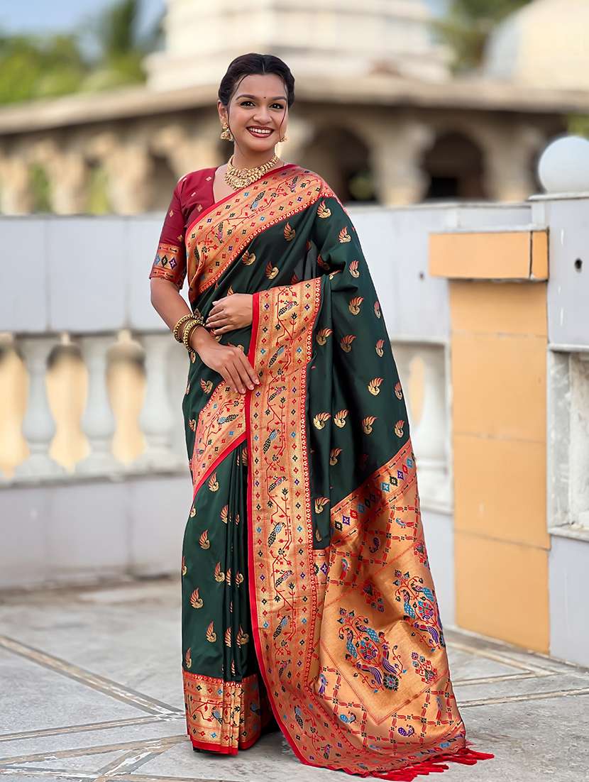 women self design paithani saree with blouse - 22298941 -  Standard Image - 1
