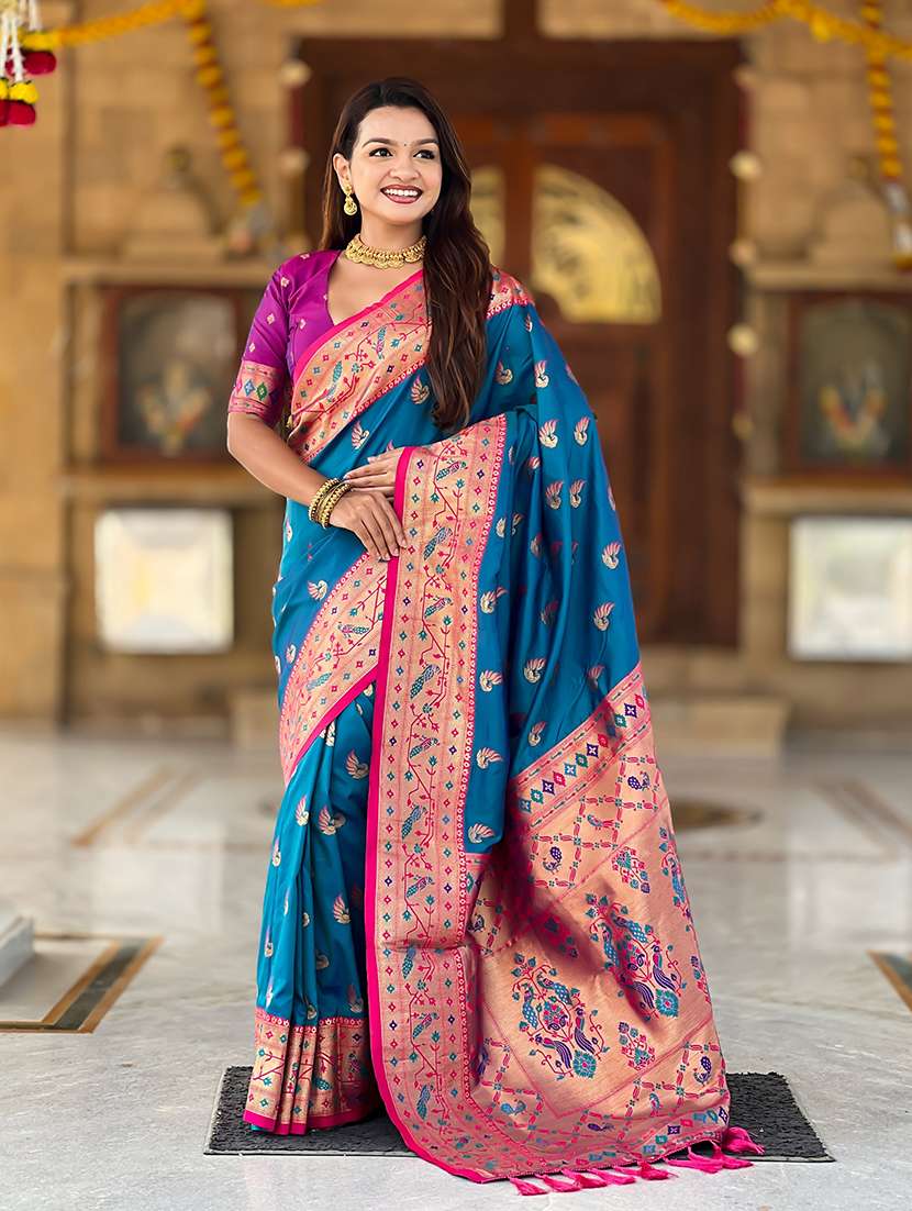 women self design paithani saree with blouse - 22298942 -  Standard Image - 1