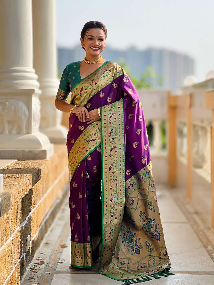 women self design paithani saree with blouse - 22298943 -  Standard Image - 1