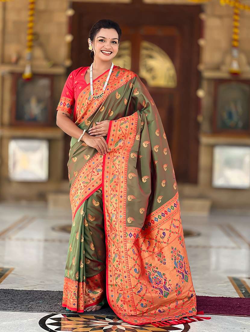 women self design paithani saree with blouse - 22298944 -  Standard Image - 1