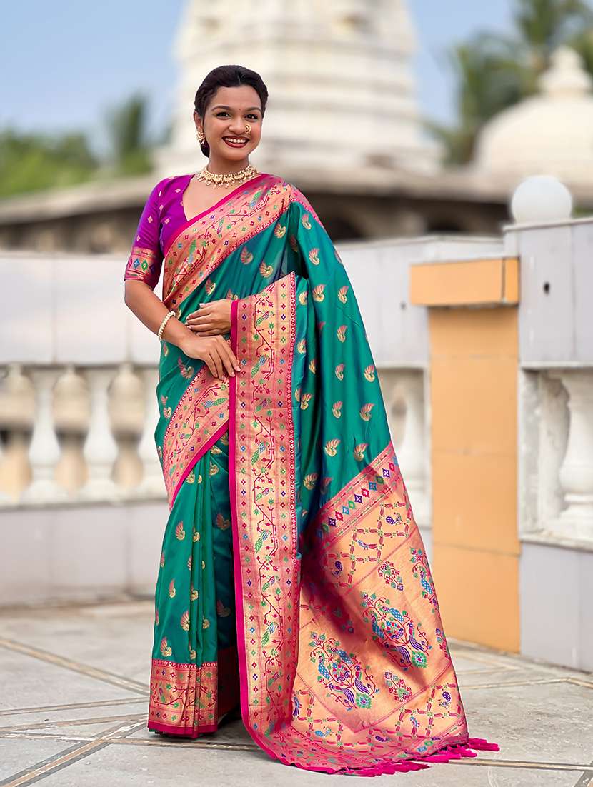 women self design paithani saree with blouse - 22298946 -  Standard Image - 1